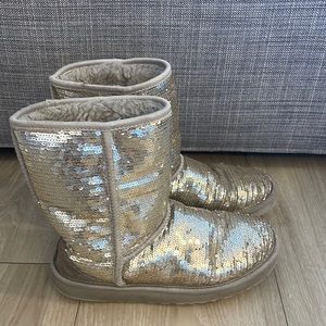 Silver Sequin Uggs